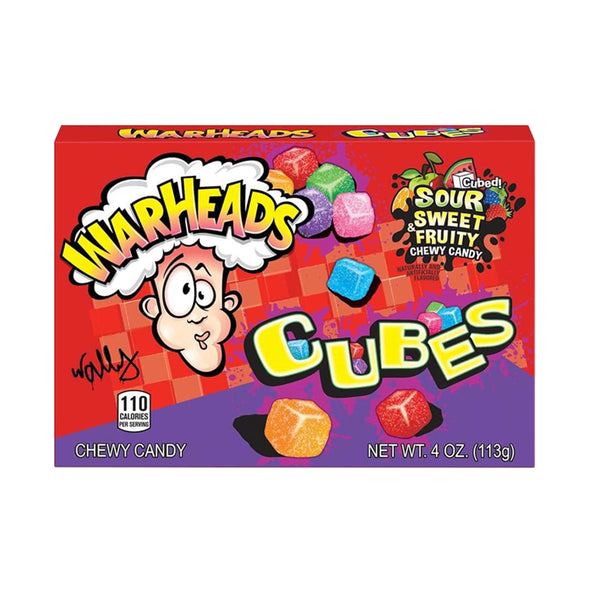 WARHEADS SOUR CHEWY CUBES THEATER BOX USA 113 g