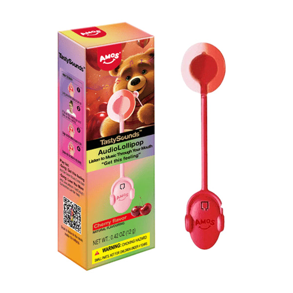 Amos Music  Lollipop  12g Sweet  Pop Cherry Flavour