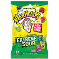 WARHEADS EXTREME SOUR HARD CANDY 3.25 OZ PEG BAG