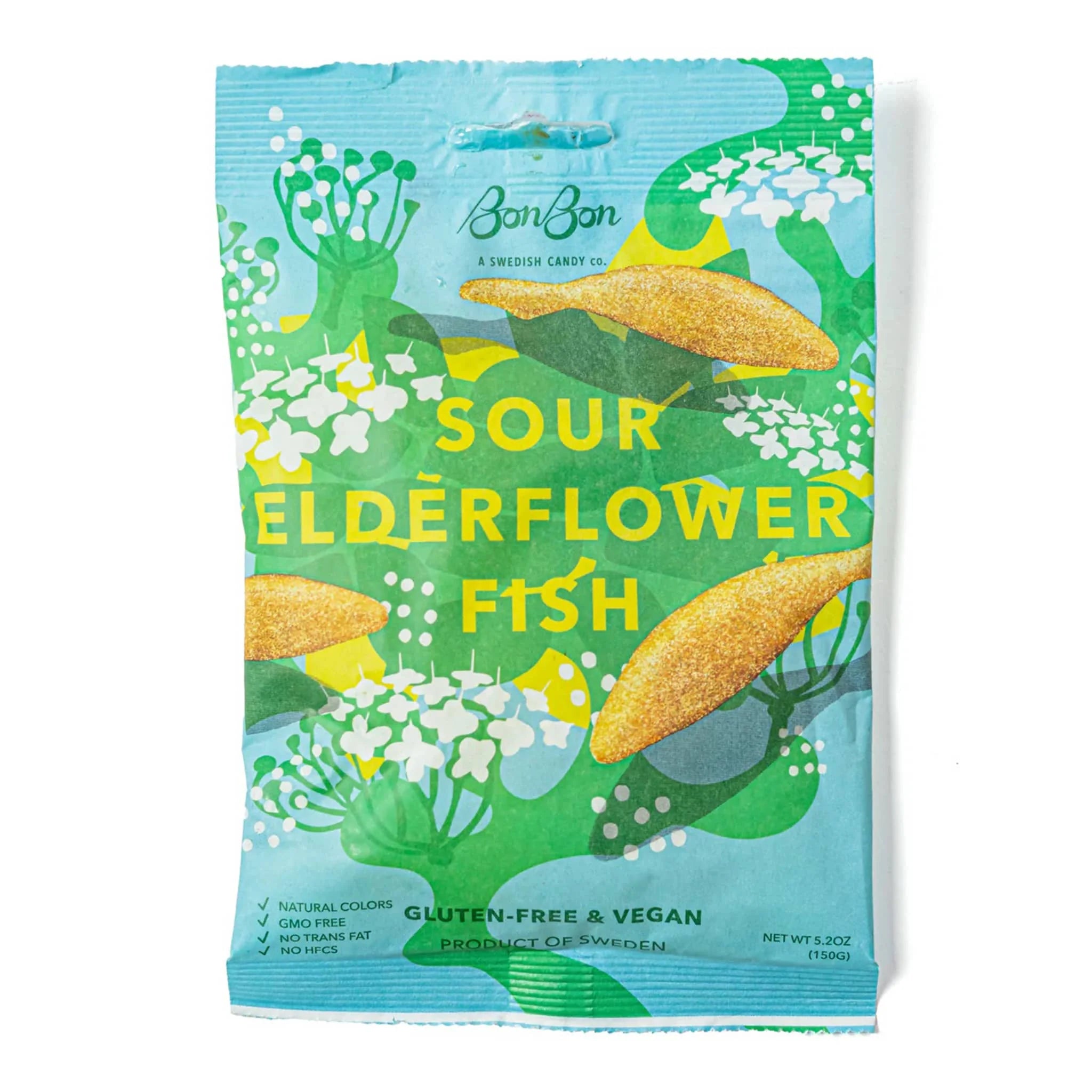 BONBON SOUR ELDERFLOWER FISH USA 150 g