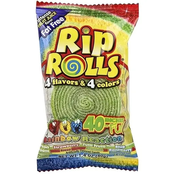 RIP ROLLS RAINBOW REACTION CANDY 1.4OZ (12X24CTX1.4OZ)