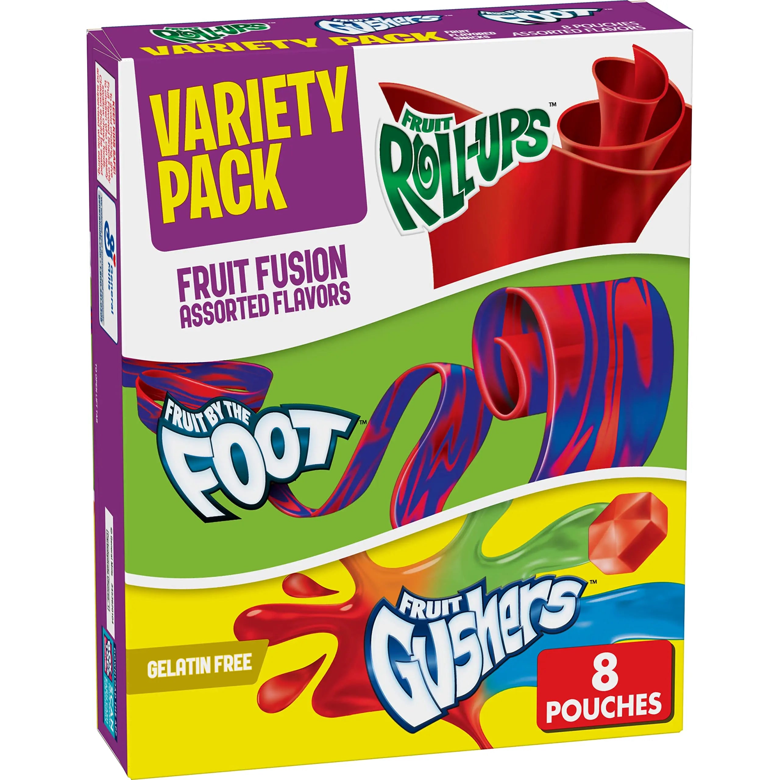 FRUIT ROLL FRUIT GUSHERS VARIETY PACK USA 144 g